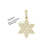 Snow Flake Brass Pendant