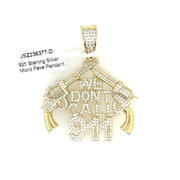 We Don't Call 911 Silver Pendant