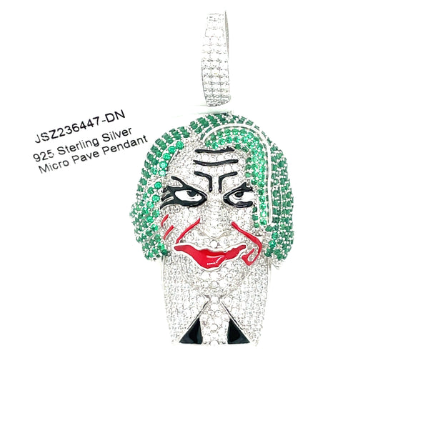 Joker Silver Pendant