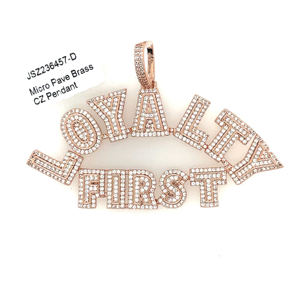 Loyalty First Brass Pendant