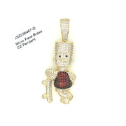 Bart Simpson Brass Pendant