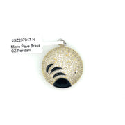 Planet + Stars Brass Pendant