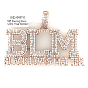 Baguette BLM Silver Pendant