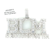 Baguette BLM Silver Pendant