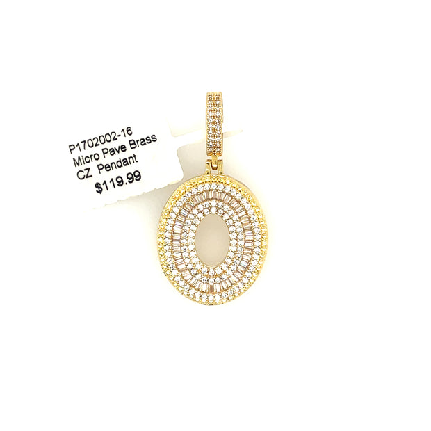 Oval Brass Pendant
