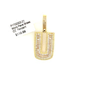 Initial Charm - Letter U Brass Pendant