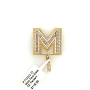 Initial Charm - Letter M Brass Pendant