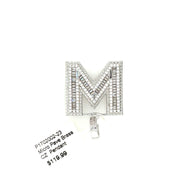 Initial Charm - Letter M Brass Pendant