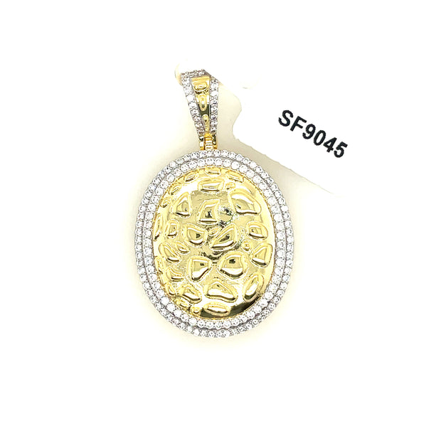 Oval Brass Pendant
