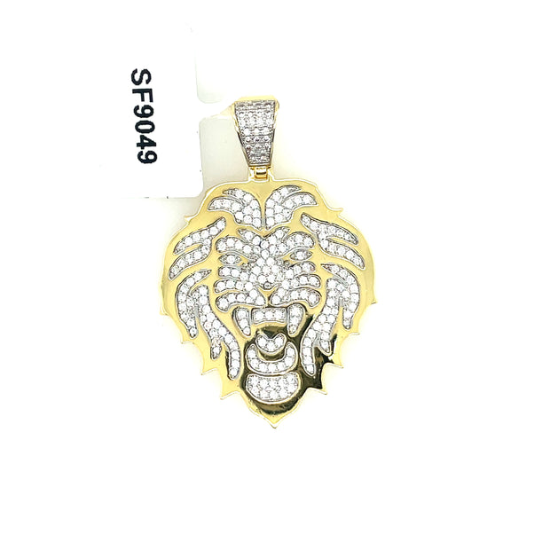 Lion Face Brass Pendant